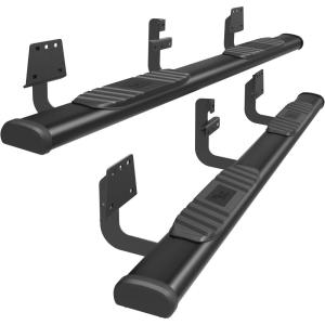 imageTAC Arrow Side Steps Running Boards Fit 20192025 Dodge RAM 1500 Crew Cab Exclude 1924 RAM 1500 Classic Truck 5 Aluminum Texture Black Step Rails