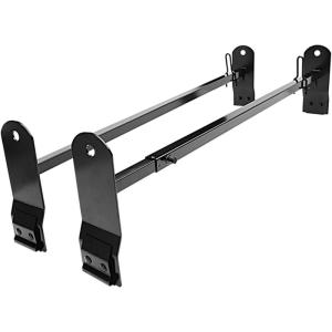 imageTAC Ladder Rack Cross Bar Fit 20032022 Chevy Express20032022 GMC Savana19992014 Econoline Utility Van Accessories for Kayak Canoe Lumber Pipes Cargo Carrier 600 LBS Capacity with Stopper 2 Bars