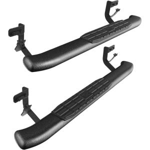 imageTAC Side Step Fit 20092018 RAM 1500  20192023 RAM 1500 Classic  20102024 RAM 2500350045005500 Regular Cab Pickup Truck 425quot Oval Bend Texture Black Nerf Bars Step Rails 2Pcs