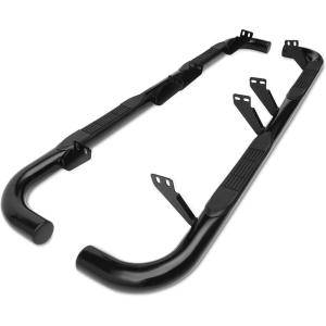 imageTAC Side Steps Fit 20032010 Hummer H2  H2 SUT Fit Models with Original Rock Rail Pickup Truck 3 inches Black Side Bars Nerf Bars Step Rails Running Boards Off Road Exterior Accessories 2 Pieces