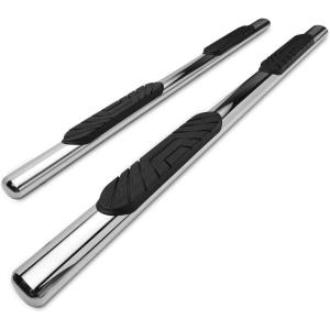 imageTAC Side Steps Running Boards Compatible with 20022008 Dodge Ram 1500 Quad Cab  20032009 Dodge Ram 25003500 Quad Cab Pickup Truck 4quot Oval Tube Stainless Steel Side Bars Nerf Bars 2 Pieces