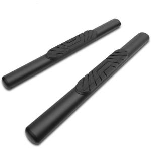 imageTAC Side Steps Running Boards Fit 20182024 Jeep Wrangler JL 2 Door SUV 425quot Oval Bend Texture Black Side Bars Texture Powder Coating Brackets 2Pcs4 inch Fine Texture