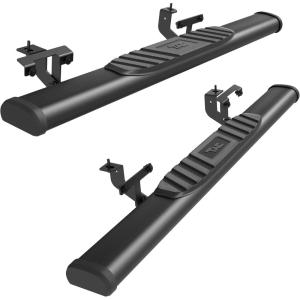 imageTAC Side Steps Running Boards Fit 20182024 Jeep Wrangler JL 2 Door SUV 425quot Oval Bend Texture Black Side Bars Texture Powder Coating Brackets 2Pcs5 Inch Fine Texture