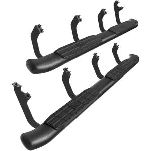 imageTAC Side Steps Running Boards Fit 20222025 Toyota Tundra Double Cab Truck Pickup 425quot Oval Bend Texture Black Side Bars Nerf Bars Texture Powder Coating Brackets425 inch Bend End