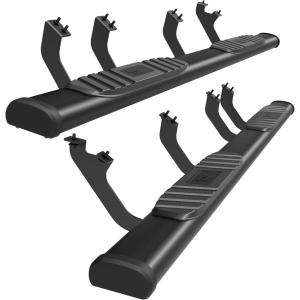 imageTAC Side Steps Running Boards Fit 20222025 Toyota Tundra Double Cab Truck Pickup 425quot Oval Bend Texture Black Side Bars Nerf Bars Texture Powder Coating Brackets5 inch Straight End