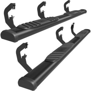 imageTAC Sniper Running Boards Fit 20072018 Chevy SilveradoGMC Sierra 1500  20072019 25003500 Crew Cab Truck Pickup 4quot Drop Fine Texture Black Side Steps Nerf Bars 2pcs5 inch Tubular