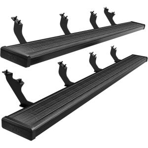 imageTAC Spear Running Boards Compatible with 20222025 Toyota Tundra CrewMax 6quot Side Step Rail Nerf Bar Truck Accessories Aluminum Texture Black Width Body and Soft Top Lightweight 2Pcs