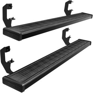 imageTAC Black Spear Running Boards Fit 20192024 Chevy SilveradoGMC Sierra 1500 Regular Cab  20202023 25003500 Regular Cab Truck 6quot Nerf Bar Aluminum