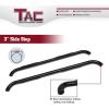 imageTAC Side Steps Fit 20062011 Jeep Commander 7 Passenger Commander WRear AC Only Pickup Truck 3 Black Side Bars Nerf Bars Step Rails Running Boards Off Road Exterior Accessories 2 Pieces