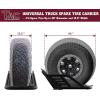 imageTAC Universal Spare Tire CarriersMount Fit for 40 inch Tire Heavy Duty Pickup Truck Bed Rack Accessories Organizer Holder Fine Textured Black