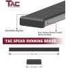 imageTAC Spear Running Boards Compatible with 20072018 Chevy SilveradoGMC Sierra 1500  20072019 25003500 Crew Cab 6 Side Step Rail Nerf Bar Truck Accessories Aluminum Texture Black Width Lightweight