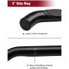 imageTAC Side Steps Running Boards fit 20002004 Dodge Dakota Quad Cab Pickup Truck 3 inches Black Step RailsSide Bars Nerf Bars Off Road Exterior Accessories 2 Pcs Running Boards