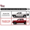 image:imageTAC Fort Running Boards Compatible with 20052023 Toyota Tacoma Double Cab Side Steps Nerf Bars OffRoad Pickup Truck Exterior Accessories Carbon Steel Fine Texutre Black 2PCS